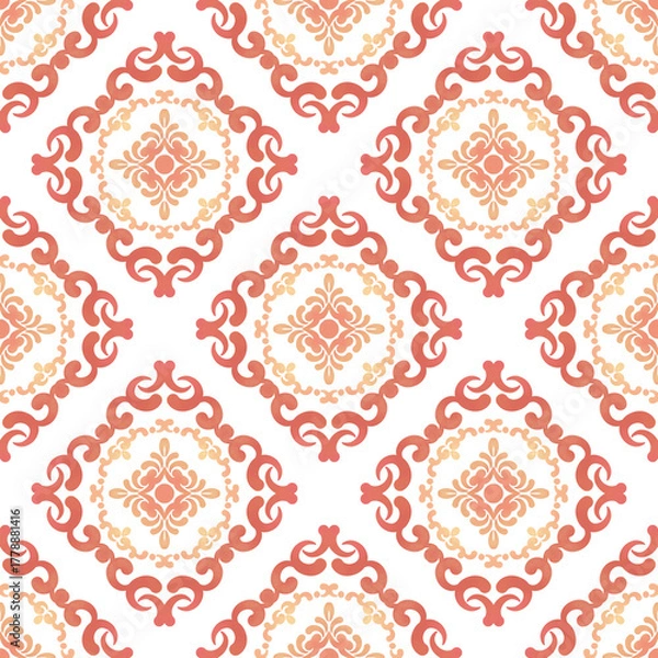 Fototapeta seamless damask pattern