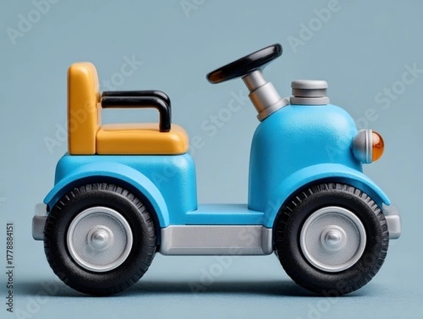 Fototapeta Colorful Toy Automotive Tire and Vehicle Play Set for Kids