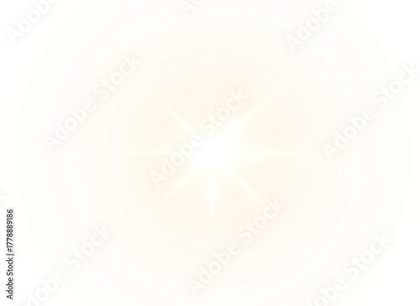 Fototapeta Bright Starburst Glow Effects A Stunning PNG Overlay Perfect for Enhancing Your Creative Projects and Designs