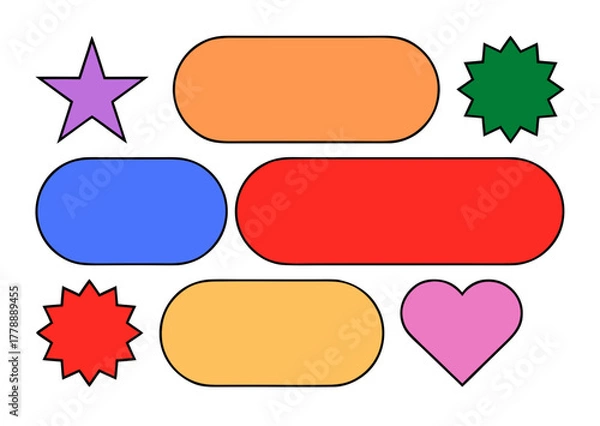 Obraz vector set of colorful speech bubbles