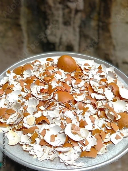Obraz Eggshell Pile on Silver Tray