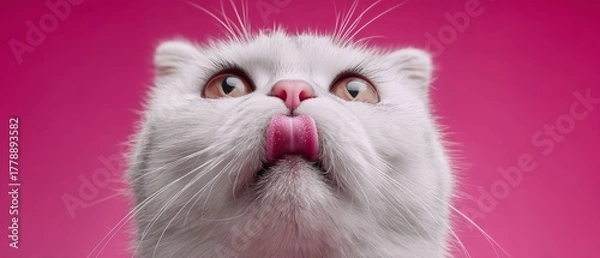 Obraz Cute Scottish Fold Cat in Acrylic Renaissance Style Painting