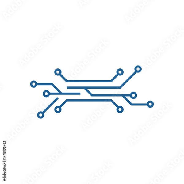 Fototapeta Circuit  logo icon