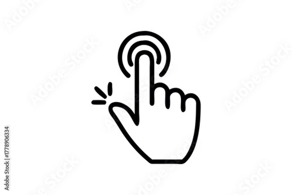 Fototapeta Gesture icon representing selection or activation