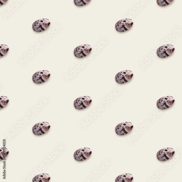 Fototapeta Chia seeds seamless vector pattern on beige background