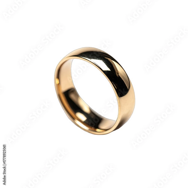 Obraz Gold band ring, simple, smooth