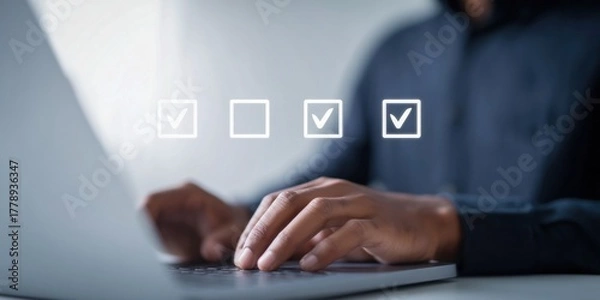 Fototapeta Quality assurance document outlining inspection standards, testing results, and certification report with chart, condition, inspection