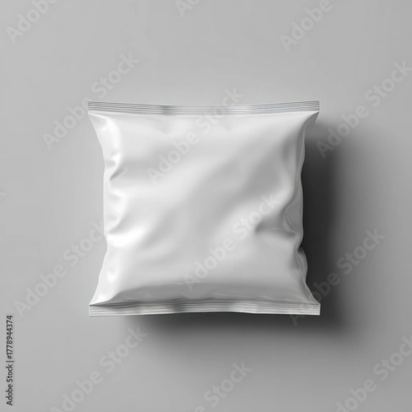 Fototapeta 梱包用の空きスペースがある正方形のポーチのモックアップ