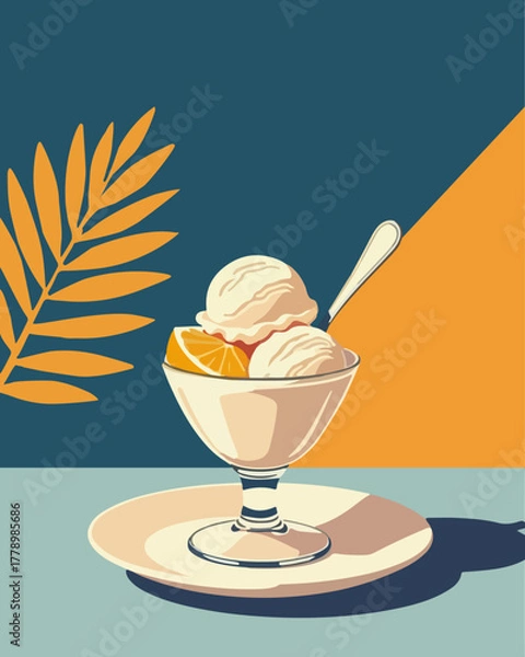 Obraz vanilla icream vector