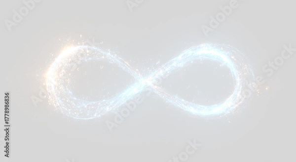 Fototapeta Cosmic infinite line glowing in abstract business vector background design.