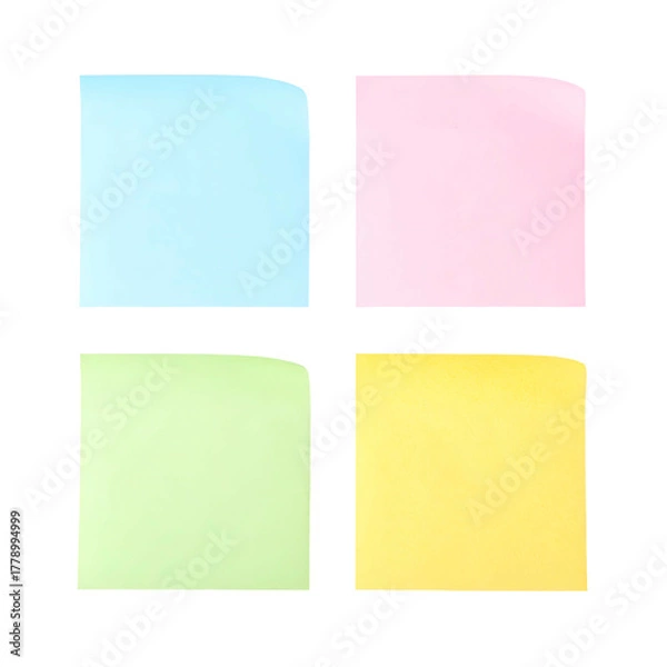 Fototapeta Four colored squares with rounded corners on black