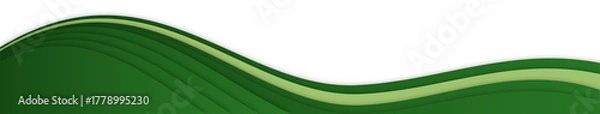 Fototapeta Abstract Green Wave Background Design