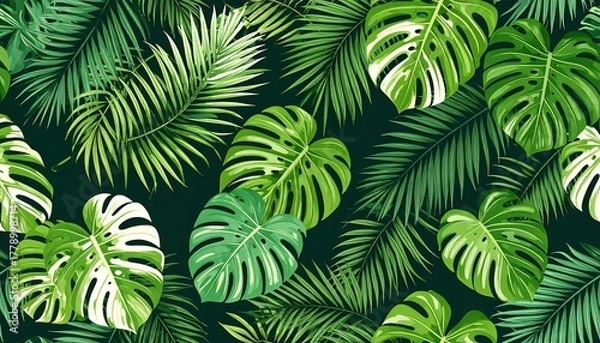 Fototapeta Tropical leaf pattern