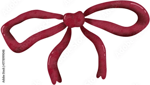 Obraz Watercolor Red Bow
