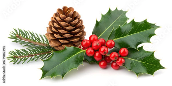 Obraz Christmas Tree Background with Golden Blurred Lights — Festive Holiday Ambiance