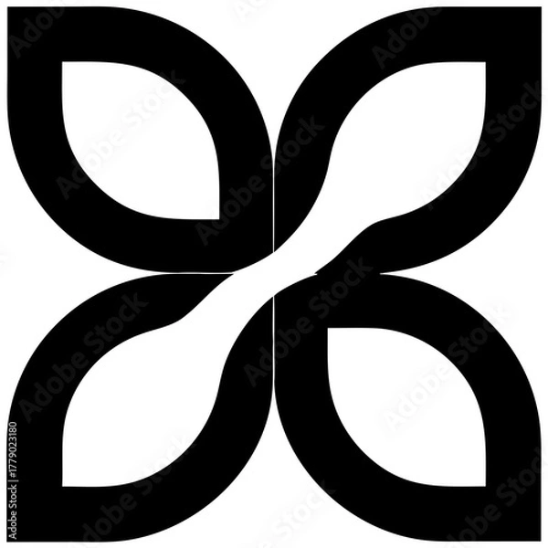 Obraz A linear L emblem showcasing futuristic geometric form