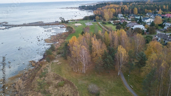 Obraz aero view to coastline
