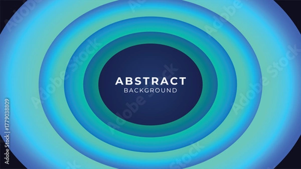 Fototapeta Modern Abstract Circle Background Design with Gradient Blue and Cyan Colors for Technology, Business, and Digital Art Presentations or Templates
