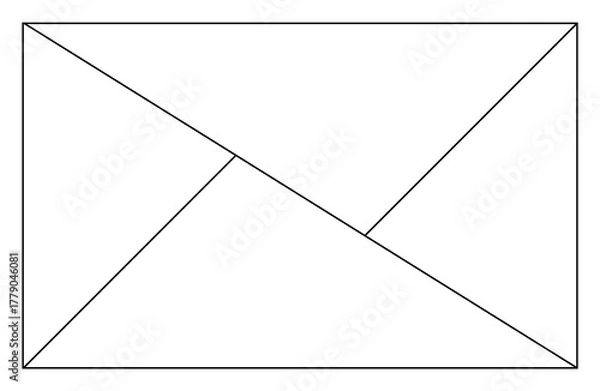 Obraz Asymmetry Photography composition rules colorful frame design template.