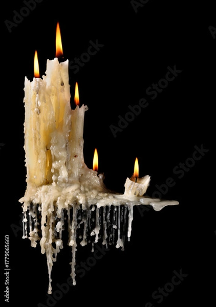 Obraz candles on a dark background