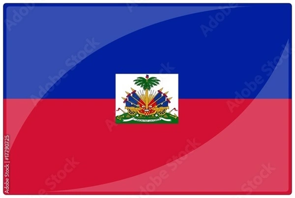 Obraz drapeau glassy haiti flag
