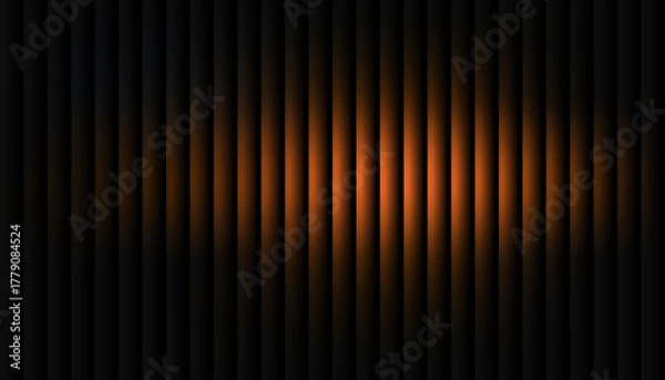 Obraz Vertical Orange Gradient Lines Background — Dark Abstract Texture