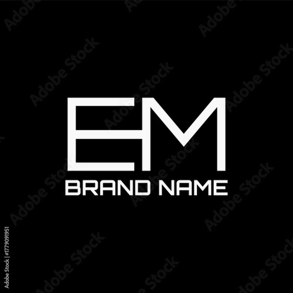 Fototapeta EM initial letter logo vector