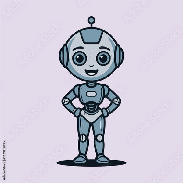 Obraz Mascot robot logo, unique logo, technology