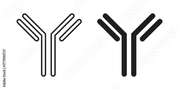 Obraz Antibody icon symbol. Vector EPS 10. line and glyph icon