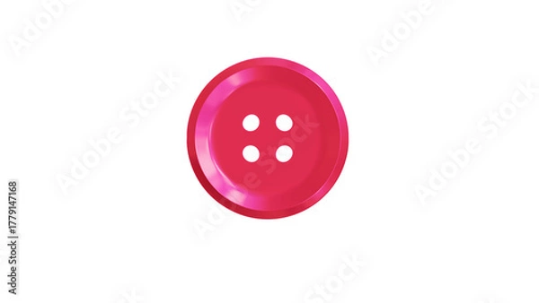 Fototapeta red buttons 3D rendering