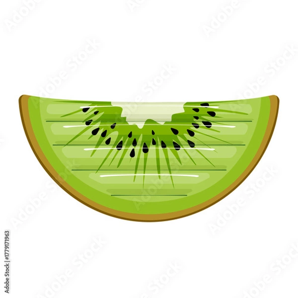 Fototapeta Inflatable kiwi slice pool float mattress