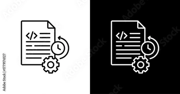 Obraz Code Legacy  White Icon Set Design
