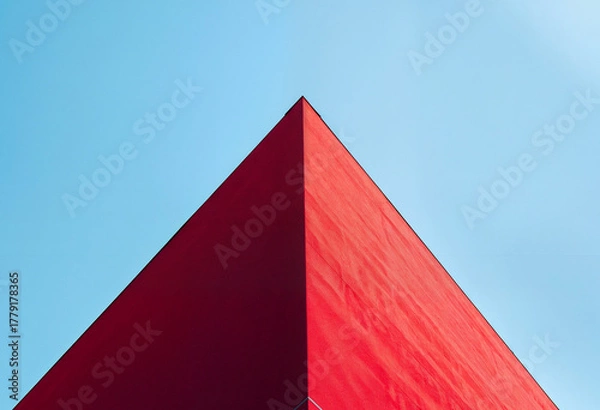 Fototapeta red and blue sky