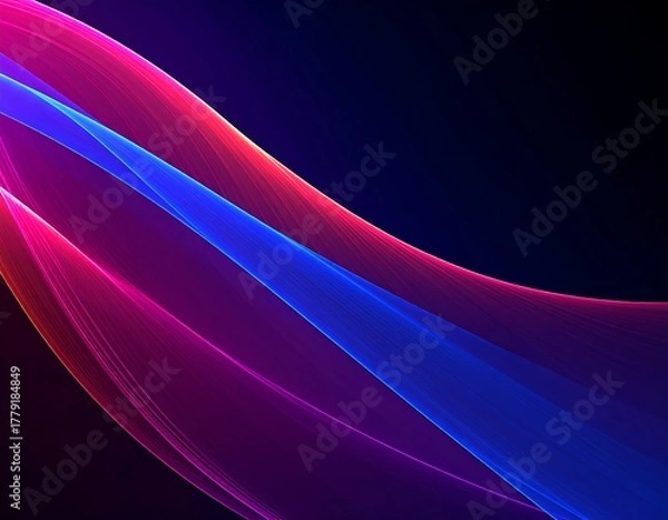 Obraz Abstract flowing lines of vibrant color