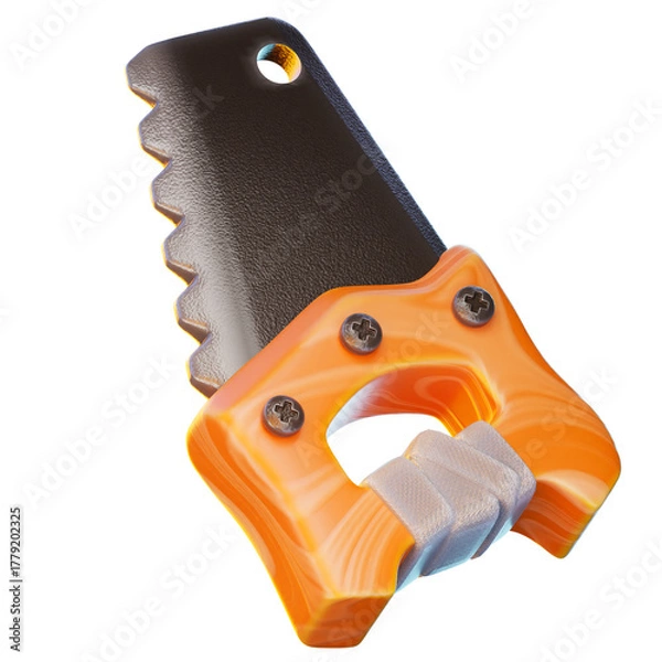 Obraz saw 3d render icon, construction illustration