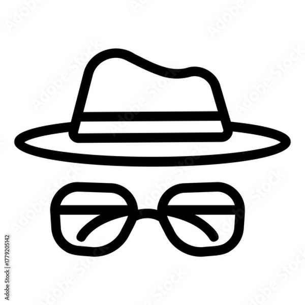 Fototapeta hat Line Icon