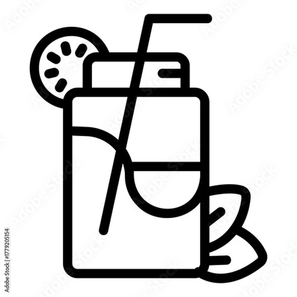 Obraz lemonade Line Icon