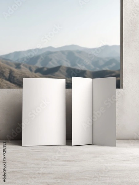 Fototapeta Clean Brochure Mockup Showing Both Covers