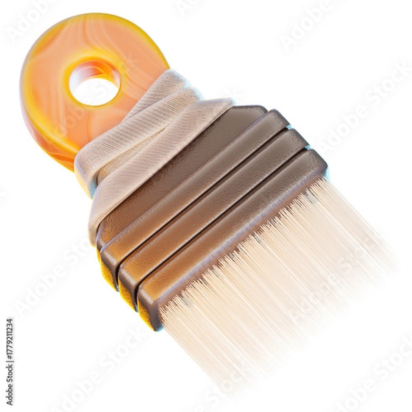 Obraz brush 3d render icon, construction illustration