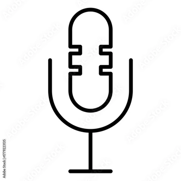 Obraz podcast mic line icon