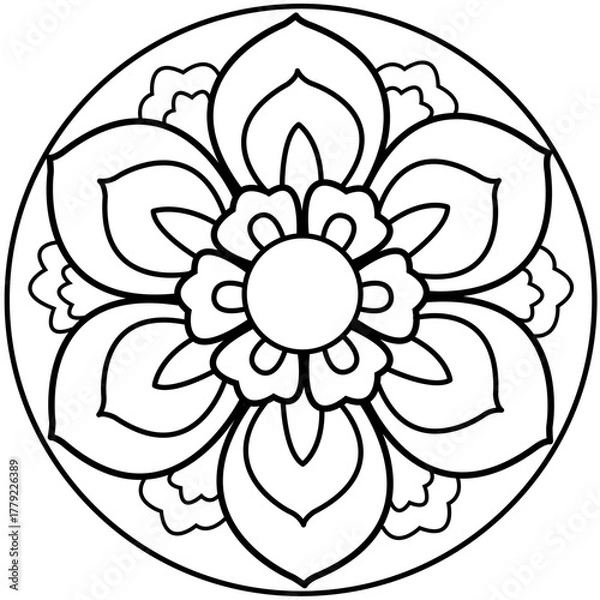 Obraz 단청전통문양 라인그림