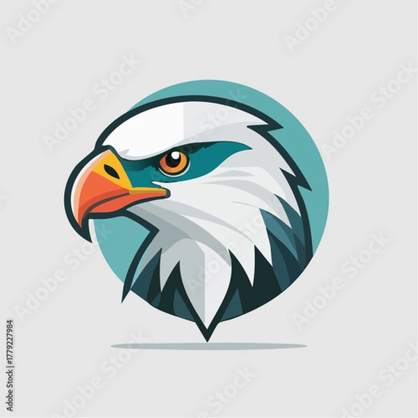 Obraz Stylized Eagle Head Logo Design.