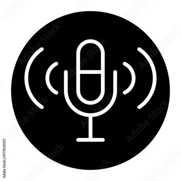 Obraz podcast microphone ghlyp icon