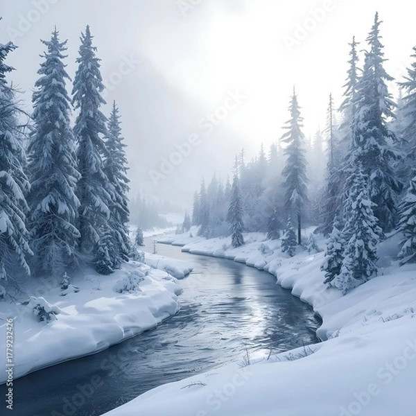 Fototapeta winter scenery background image
