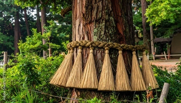 Fototapeta Rustic tree adornment