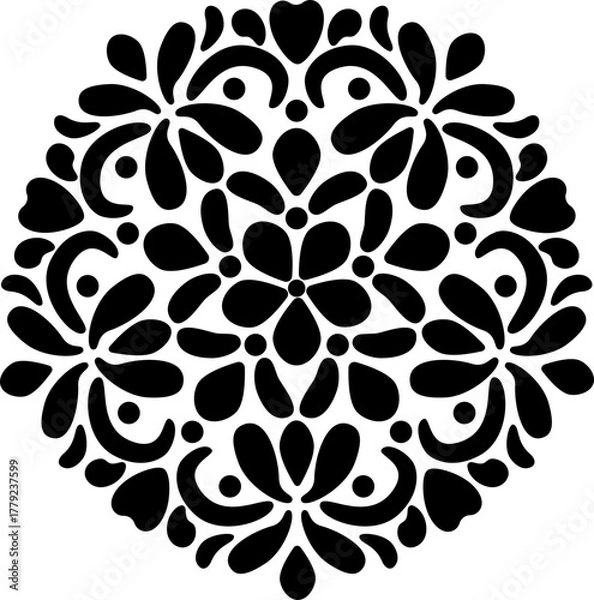 Obraz Black Lace Round 