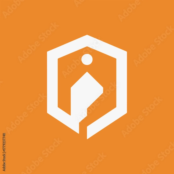 Fototapeta Logo design shield for guard safety, strength, security, and protection.