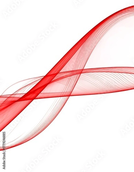 Fototapeta Abstract red flowing lines