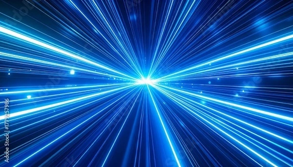 Obraz Abstract blue light trails (2)