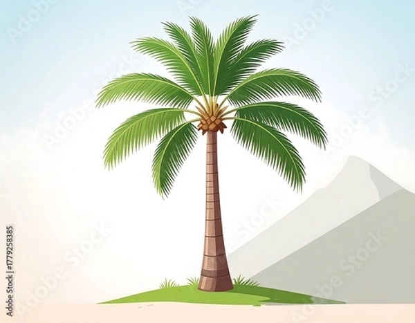 Obraz Tropical Palm Tree on Island